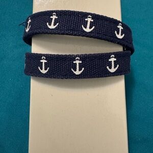 Navy Blue Anchor Patterned Bracelet